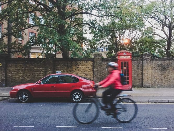 cyclist in London
