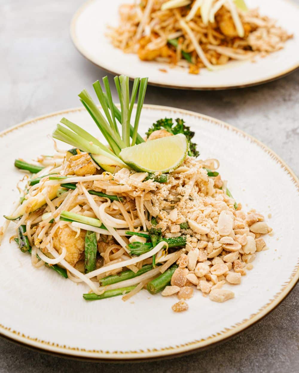 a plate of pad thai