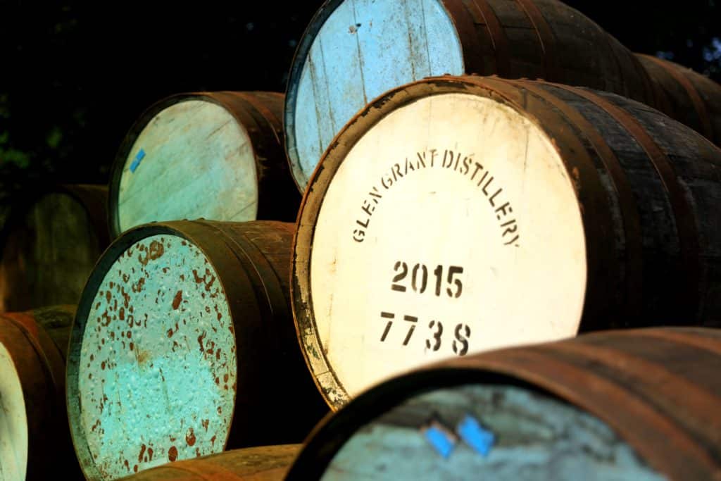 Glen Grant whisky barrels