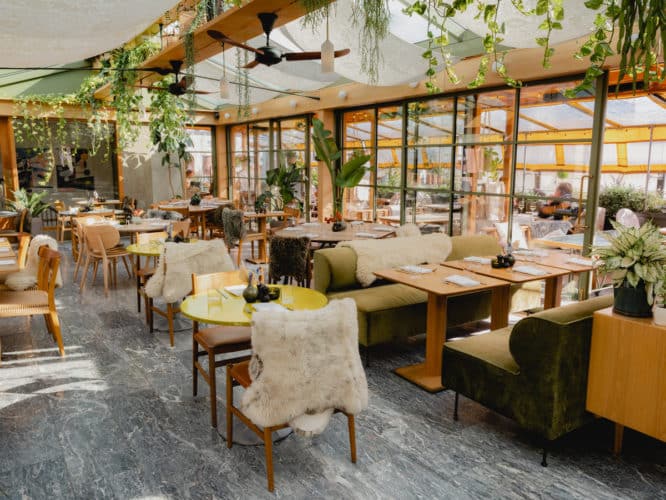 The spacious Roof Garden at Pantechnicon in Belgravia