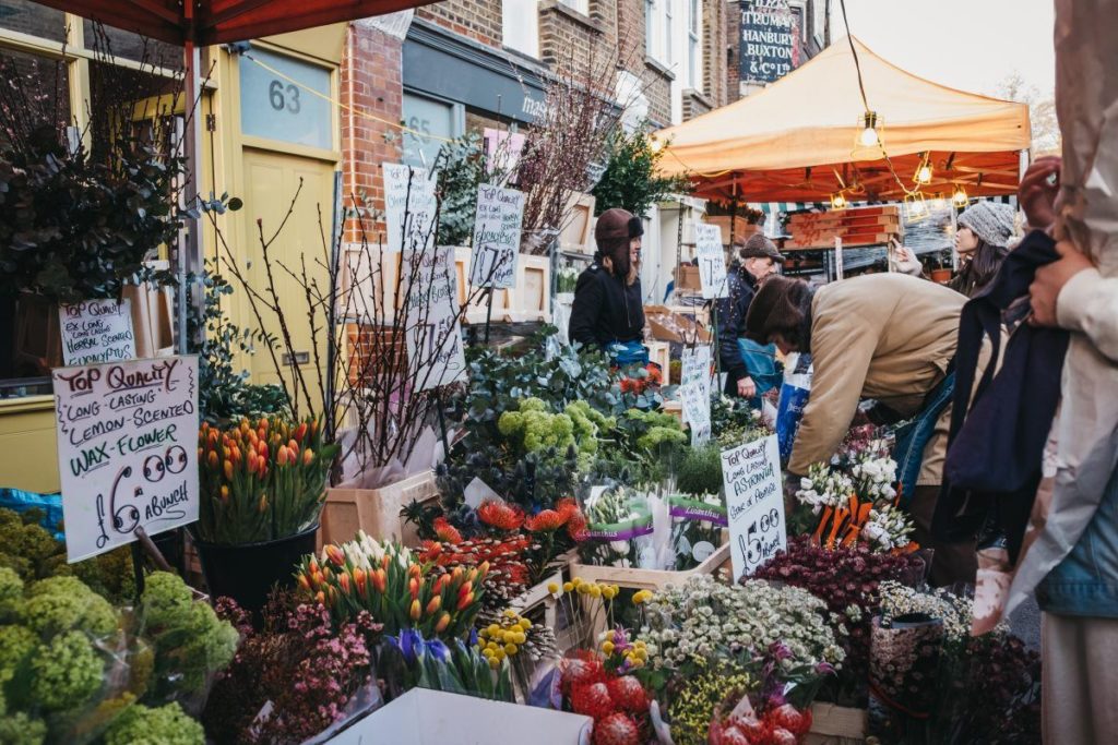 Blumenmarkt in der Columbia Road