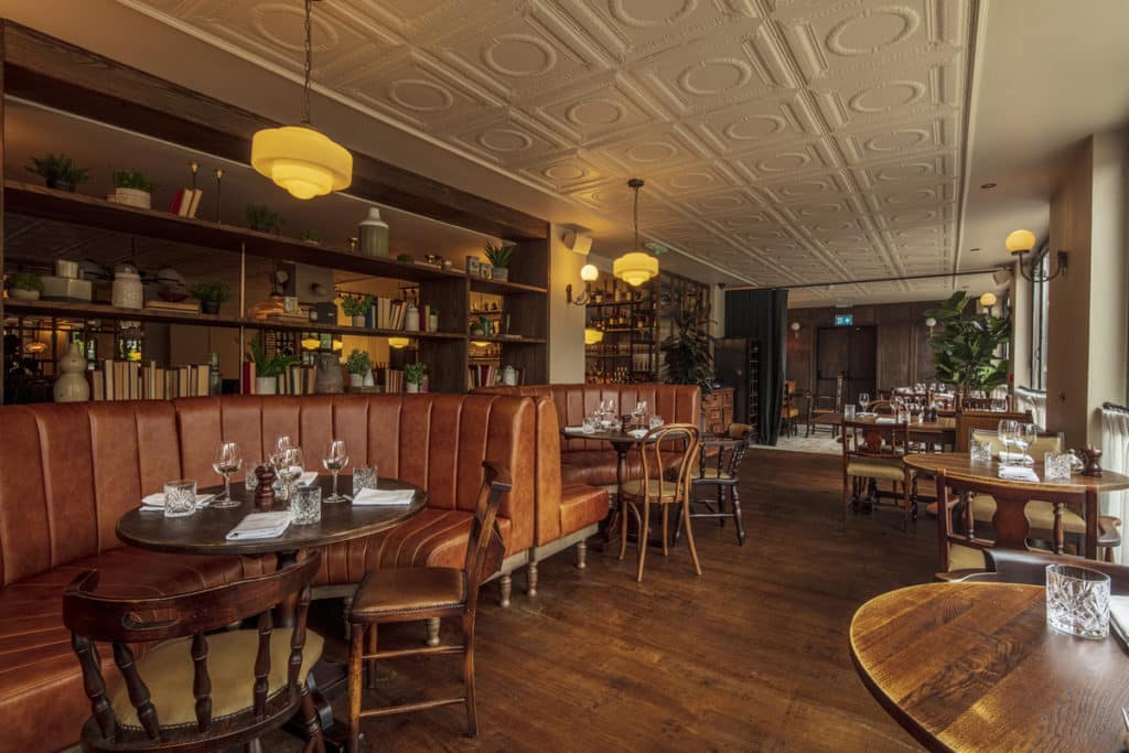 the warm interiors of the Apollo Arms pub in Clapham