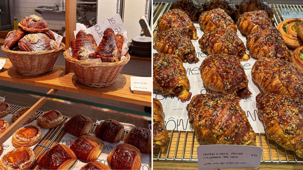 a side by side image of pastries served at Arome bakery