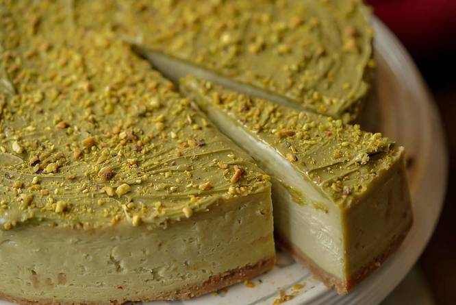 Pistachio cake from The Food Room in Highgate, London