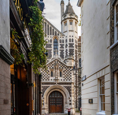 The beautiful church of St Bartholomew the Great in Farringdon, London