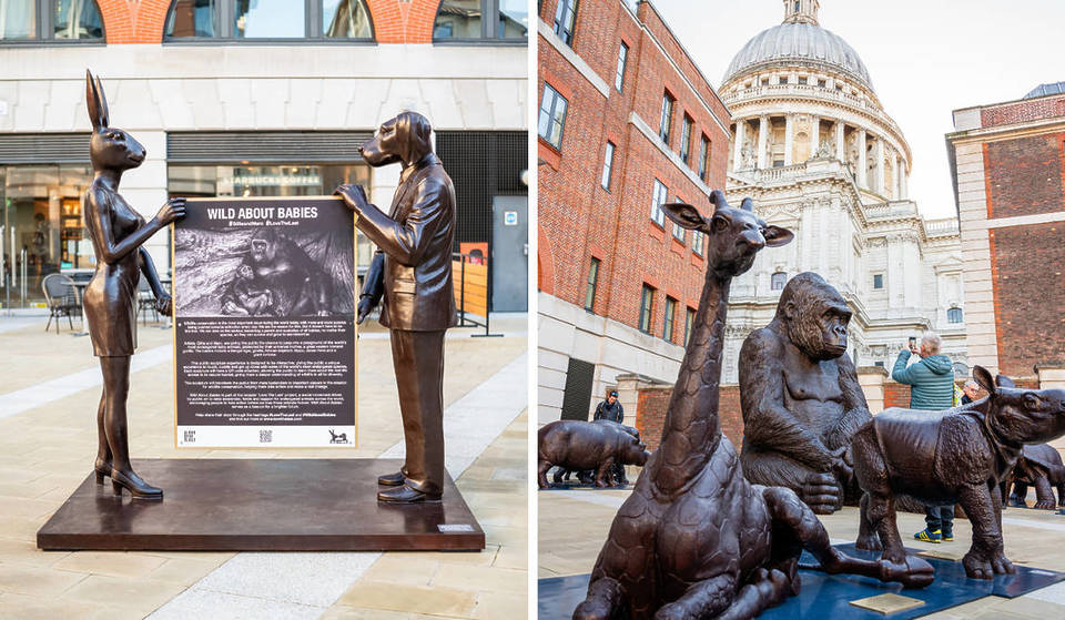 A Group Of Interactive Baby Animal Sculptures And A Giant Gorilla Has Landed In London