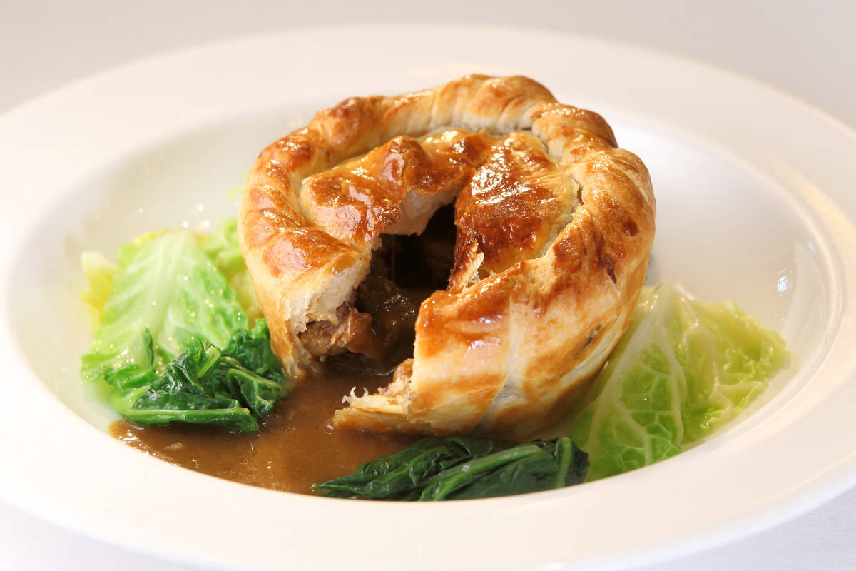 a pie served at rules restuarant
