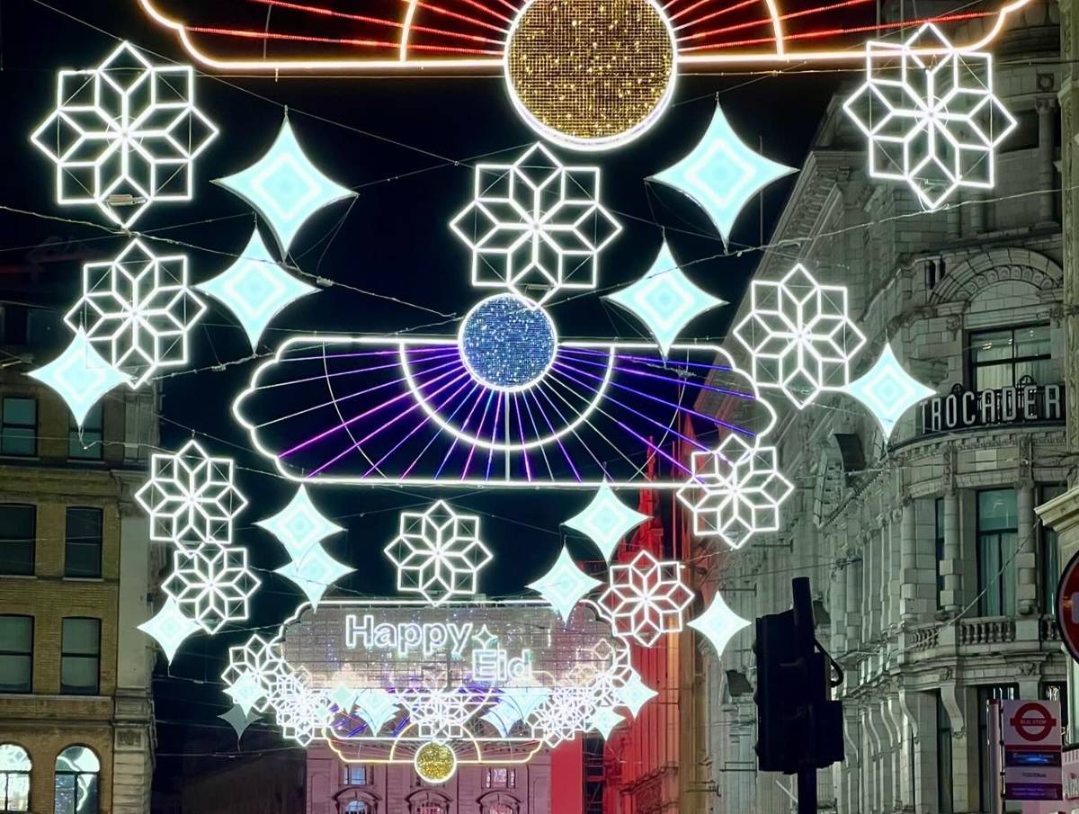 The West End Is Illuminated With Lights For Eid-al-Fitr