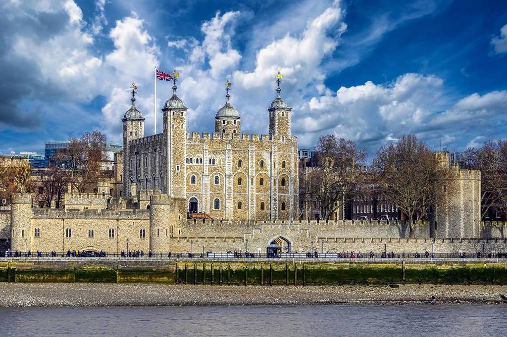 The Tower of London form across the river
