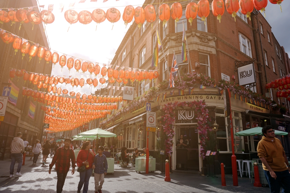 Exterior to Ku-Bar in Soho's Chinatown, London.