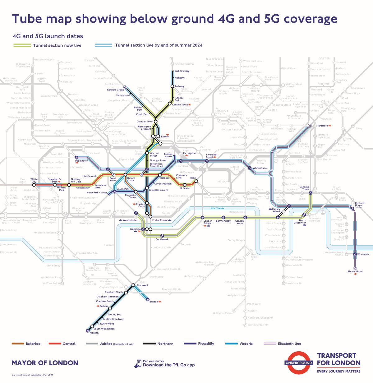 The Elizabeth Line Now Has 4G At All Of Its Underground Stations