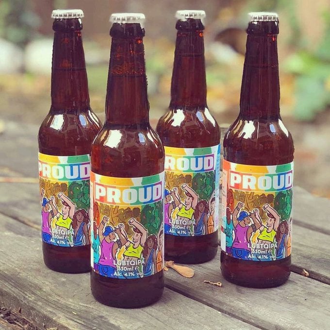Bottles of Proud Beer.