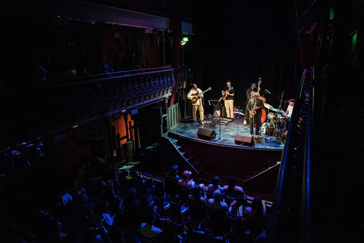 Jazz performance at Hoxton Hall in London.
