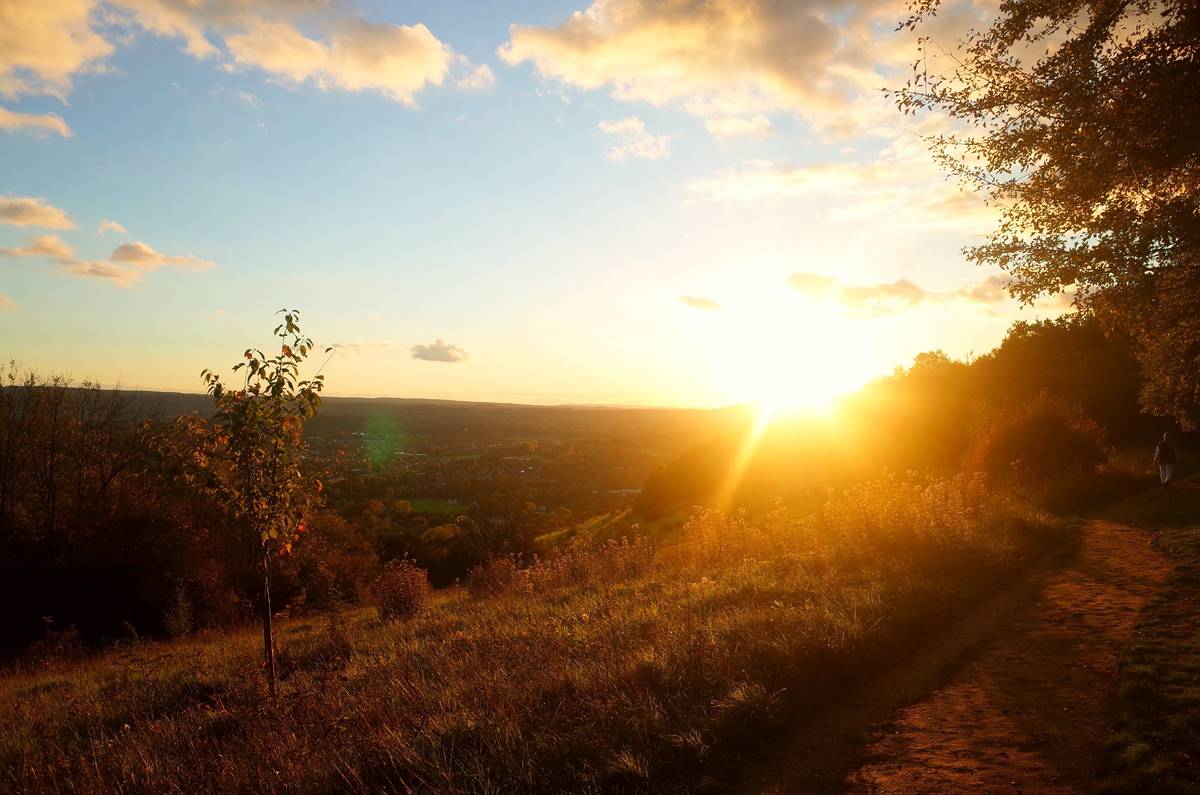 Sunset over the Surrey Hills