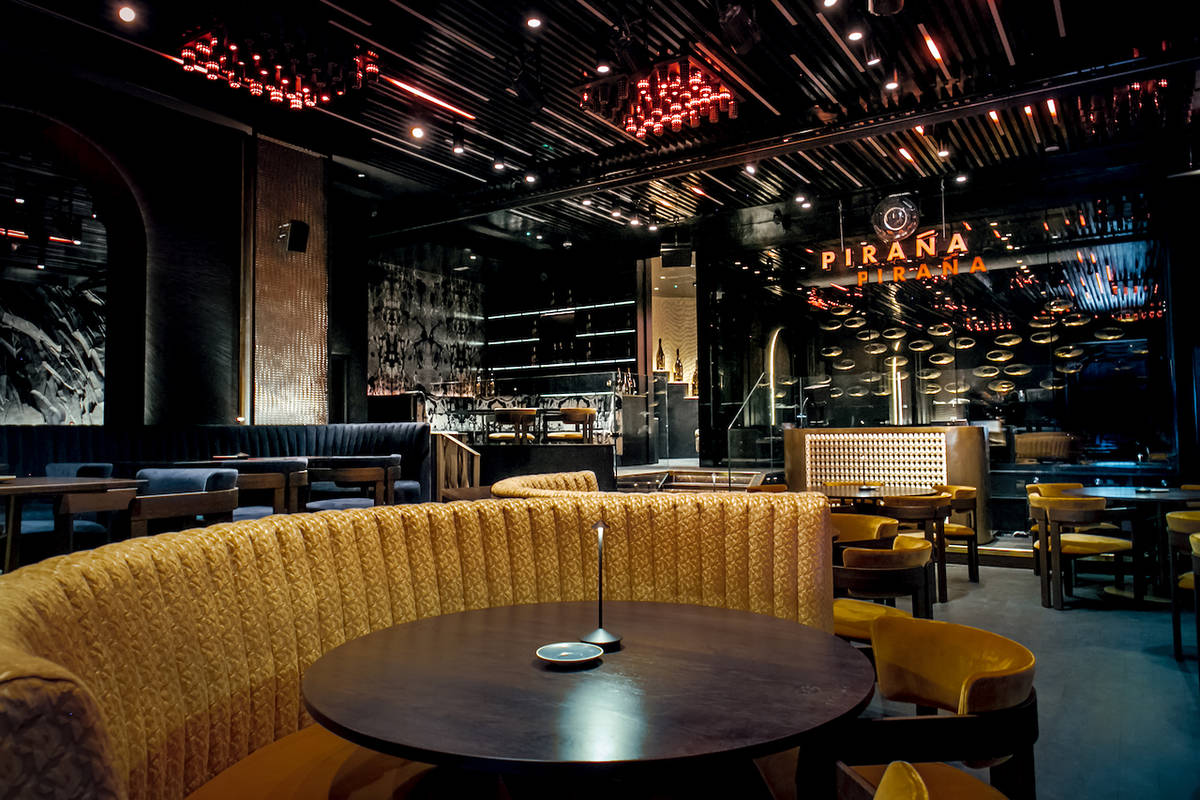 the interiors of Pirana restaurant in Mayfair