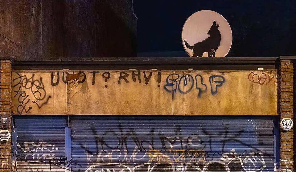 Banksy Reveals Howling Wolf As The Fourth Animal Artwork In London This Week – But This One Has Been Taken Away Already…