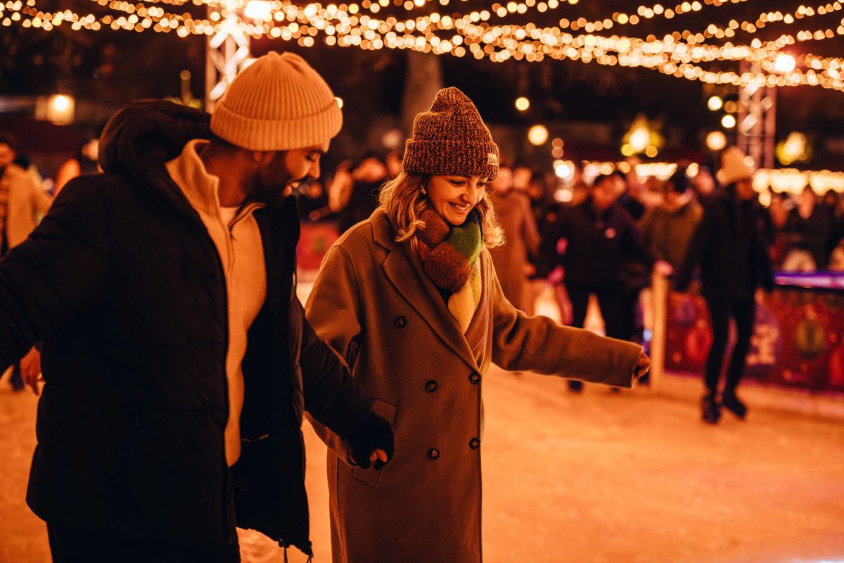 People ice skating at Winter Wonderland