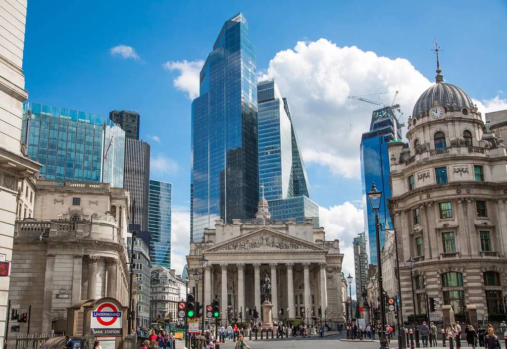 edificio della Borsa di Londra in Bank of England Square
