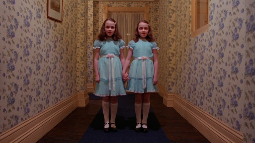 scene from the shining with the twin girls