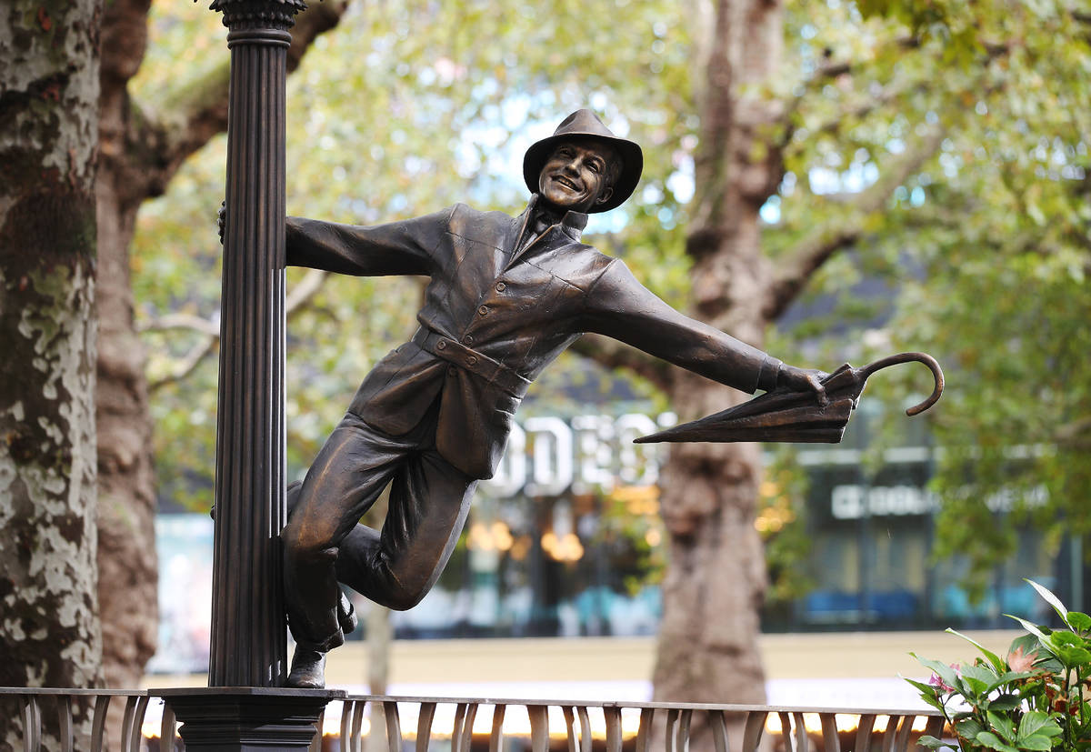 Singin' In The Rain statue on Leicester Square