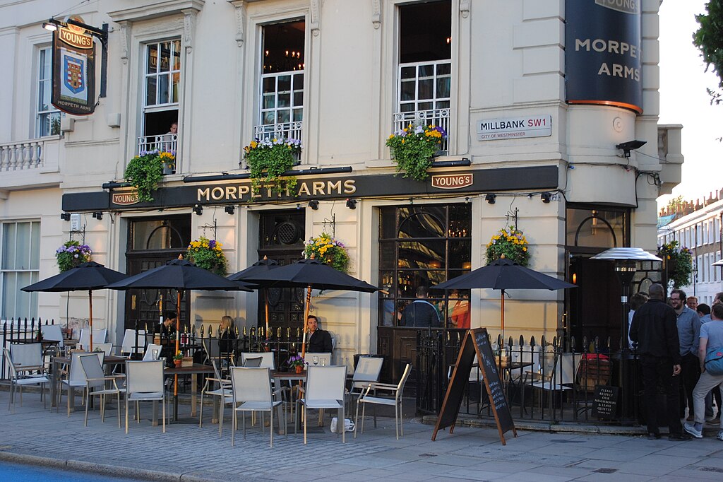 Exterior to The Morpeth Arms pub in Pimlico, London