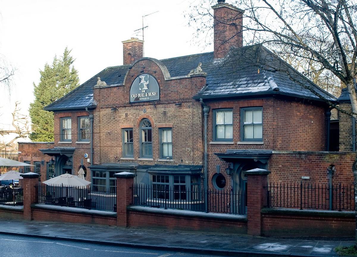 Exterior to Old Bull & Bush public house in Golders Green