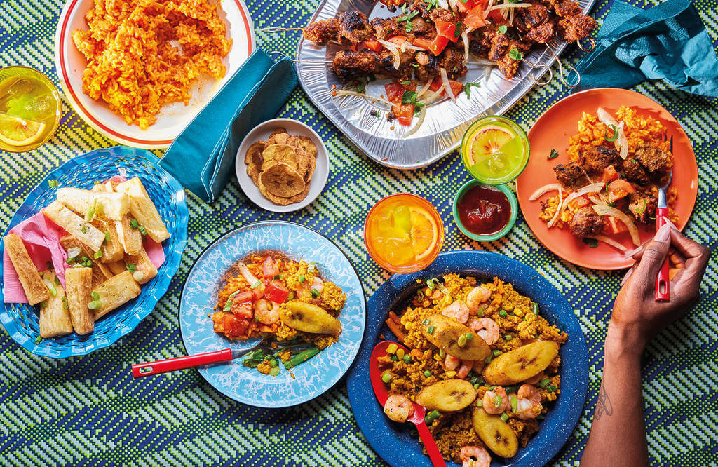 an array of nigerian food