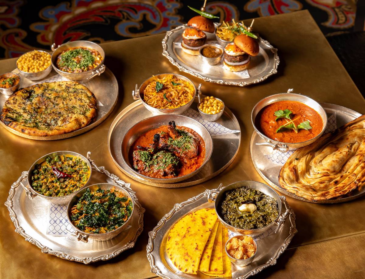 an array of indian dishes served at ambassadors clubhouse