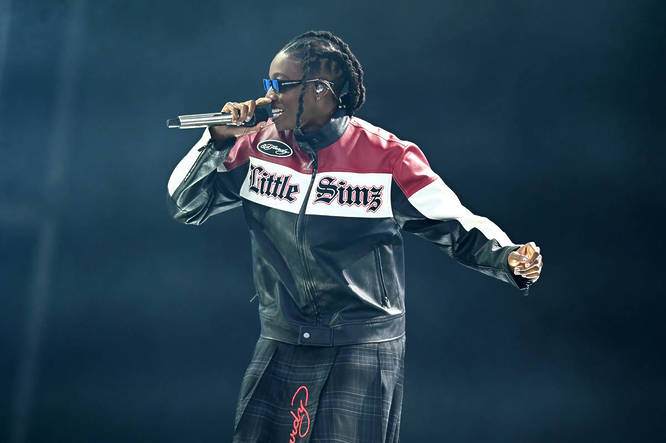 Little Simz performing live at Glastonbury Festival 2024