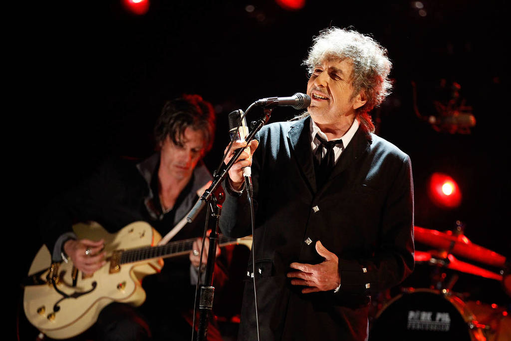 Bob Dylan bei einem Auftritt im Jahr 2012