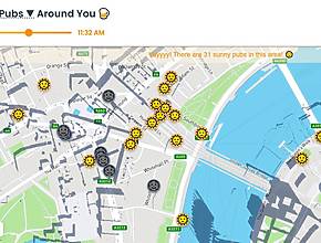 Este práctico mapa de Londres te muestra en tiempo real los jardines de los pubs que están a la luz del sol