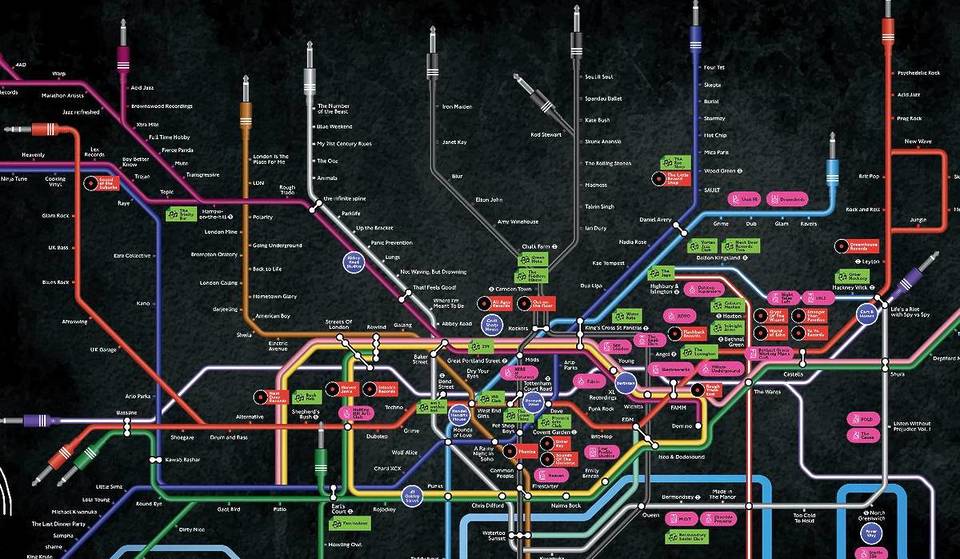 London’s Grassroots Music Scene Is Being Celebrated With This Beautiful Tube Map Design
