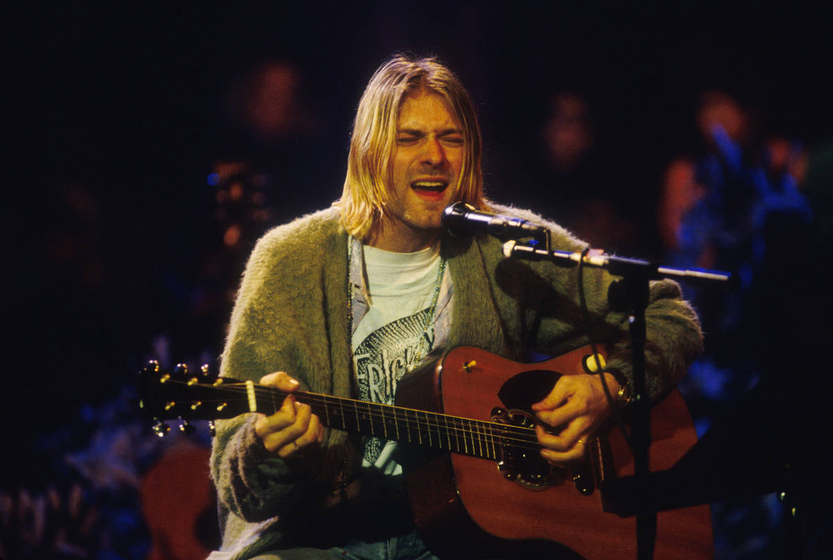Kurt Cobain performing for MTV Unplugged in New York