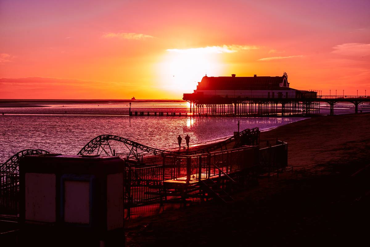 Sunrise at the beach, Cleethorpes