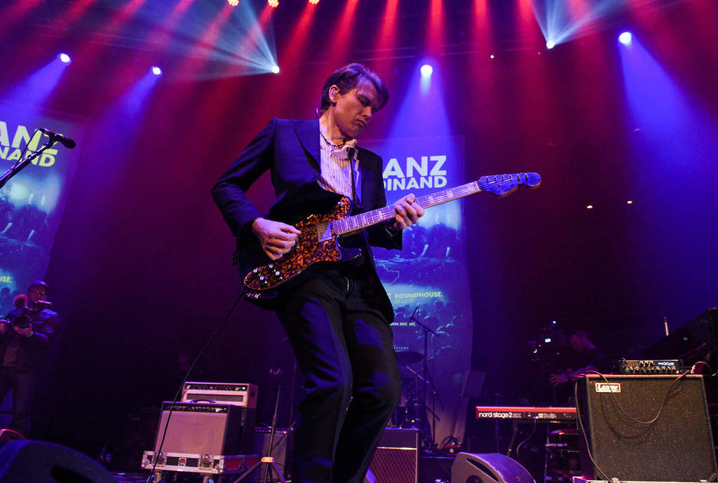 Alex Kapranos of Franz Ferdinand performs on stage at the charity fundraiser