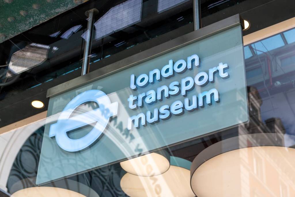 London Transport Museum sign