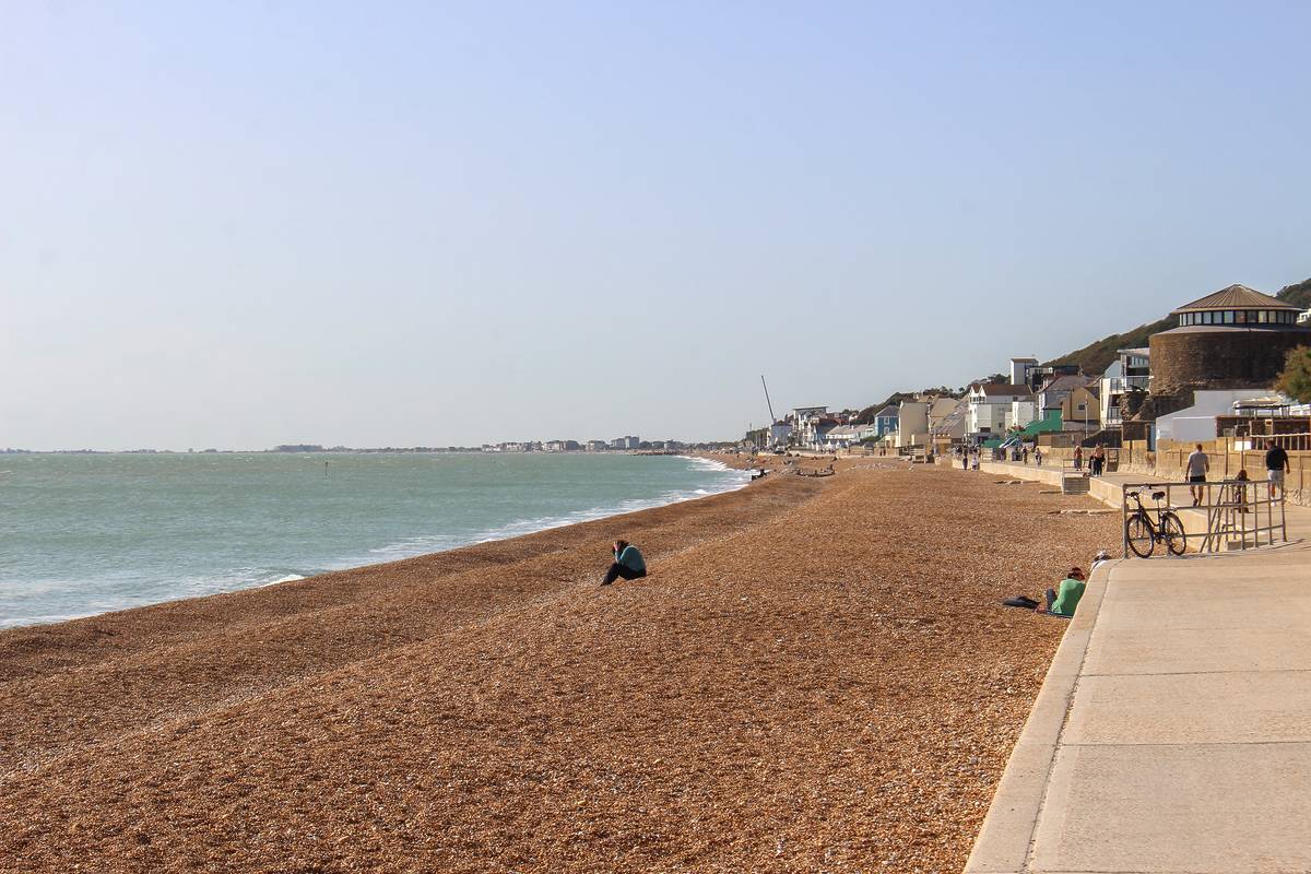 England coastal path between Folkestone and Sandgate, Kent