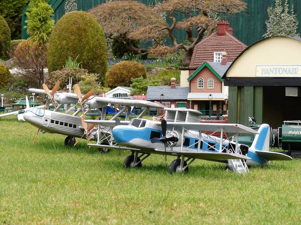El aeródromo en miniatura dentro de Bekonscot Model Village