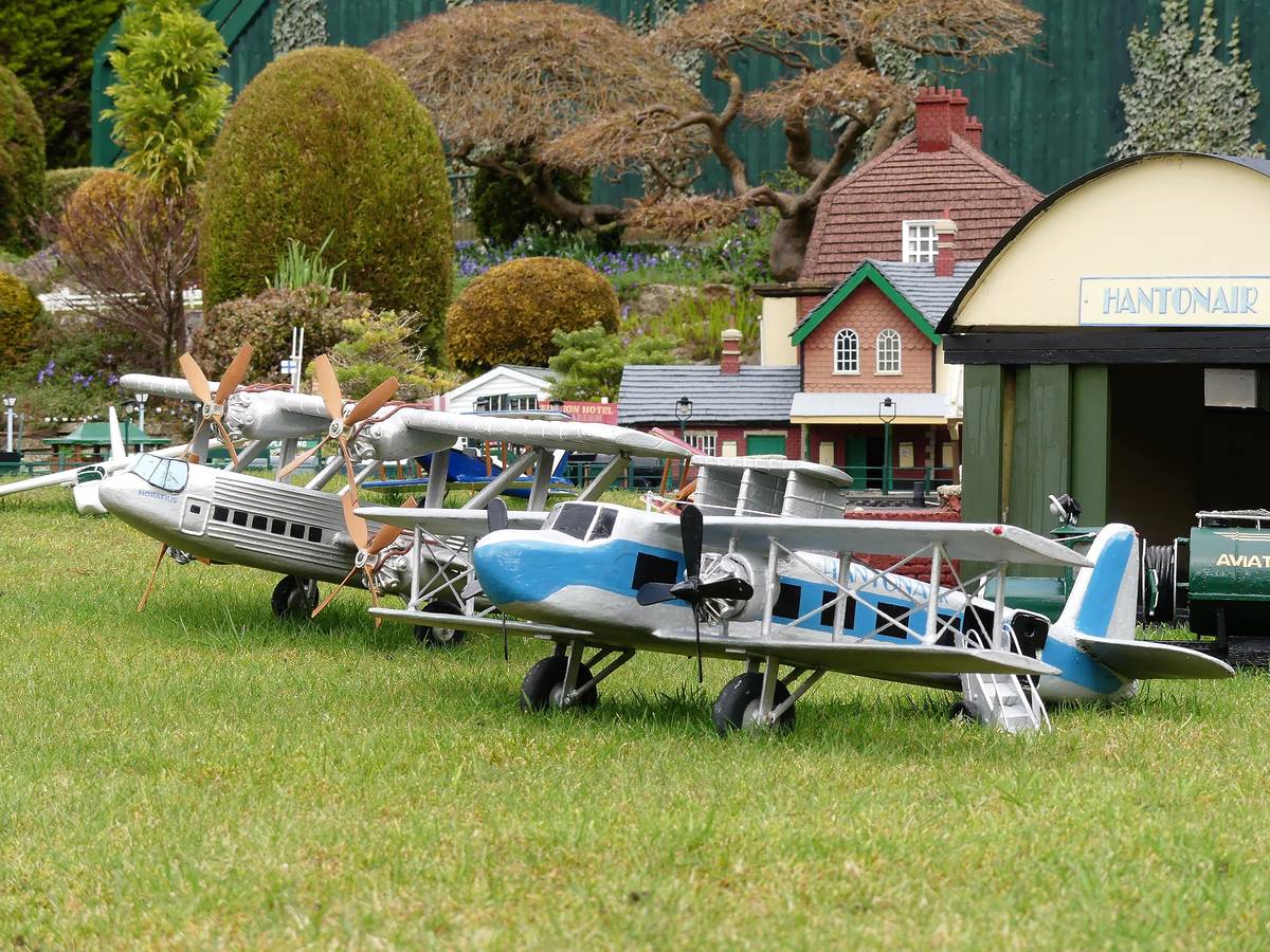 The miniature airfield inside Bekonscot model village