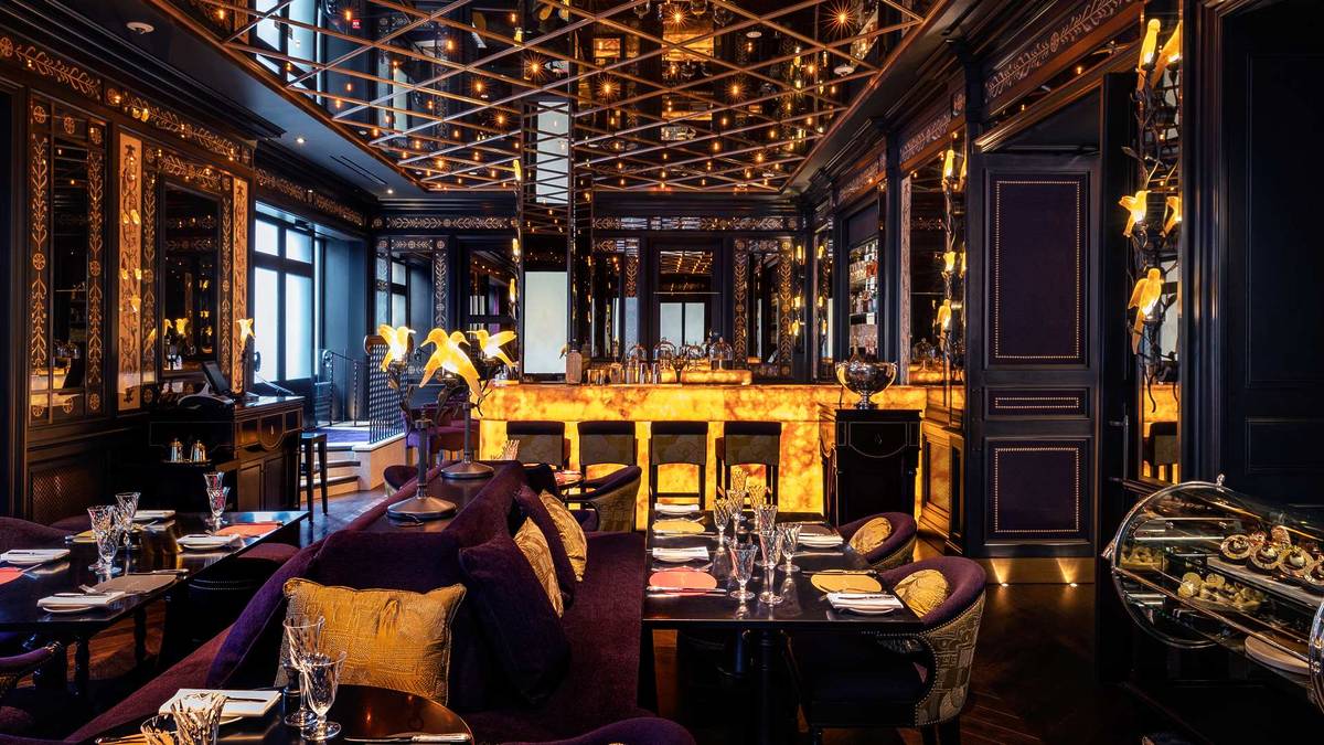The restaurant inside the L'Oscar hotel