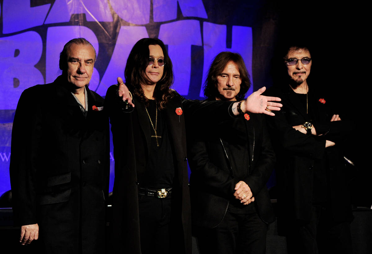 Black Sabbath at an LA Press Conference in 2011, announcing a world tour and new album