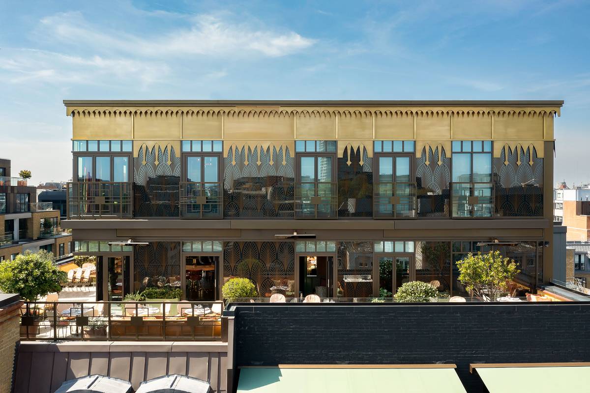 The rooftop terrace at Broadwick Soho