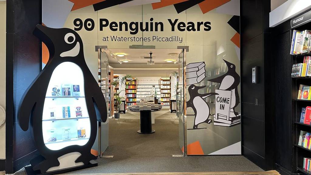 The entrance to the 90 Years of Penguin pop-up