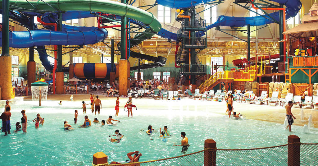 indoor waterpark ai generated image detailing the facilities