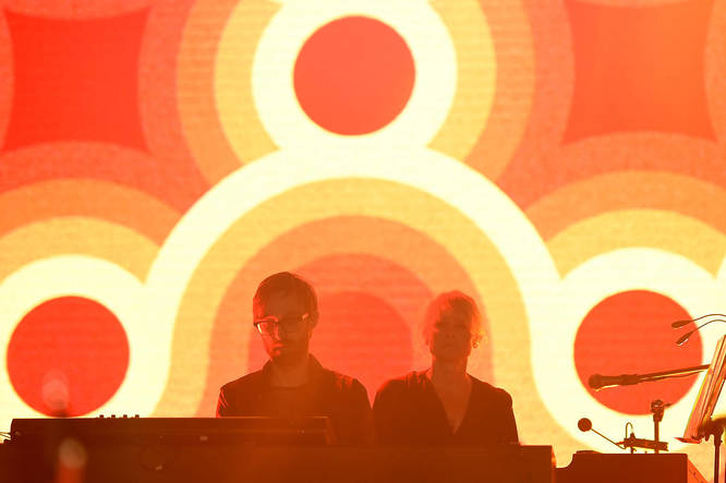 Chris Geddes and Isobel Campbell of Belle and Sebastian performing at Panorama festival in 2017