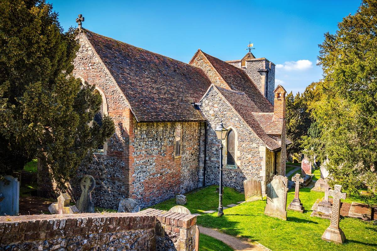 St Martin's Church in Canterbury, the first church founded in England.