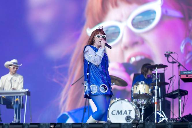 CMAT on stage during Glastonbury 2025