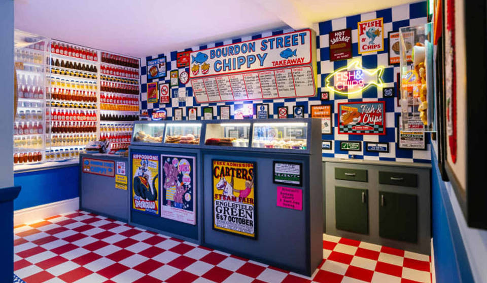 Diese Faux-Fish-&amp;-Chip-Shop-Installation in Mayfair ist komplett aus Filz gefertigt &#8211; und der Besuch ist kostenlos