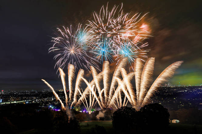 Ally Pally fireworks showing off some spectacular LIGHT