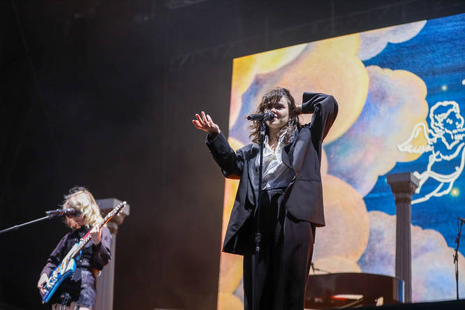 The Last Dinner Party onstage at Forwards Festival in Bristol